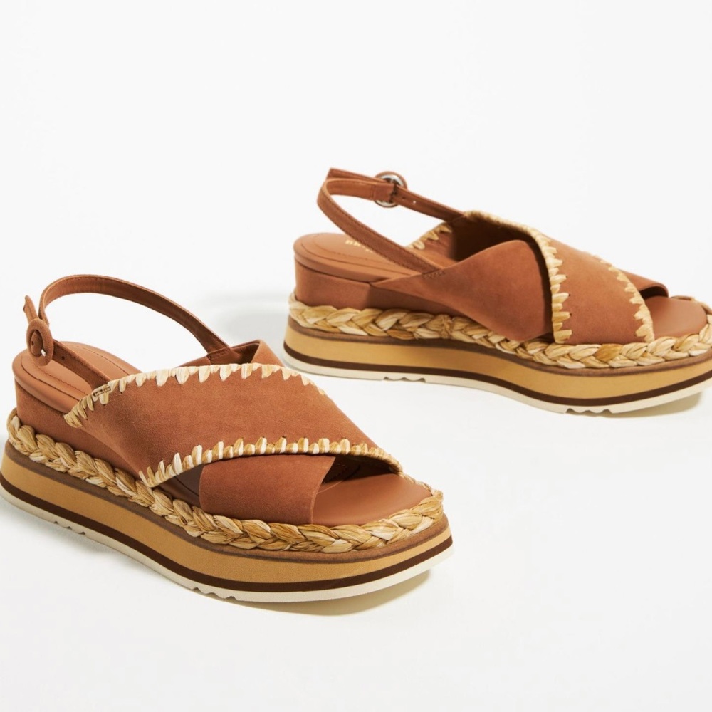 Bruno Premi Cross Strap Platform Sandal/ Anthropologie